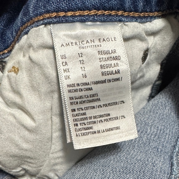 American Eagle Outfitters Ripped Blue Denim Mini Skirt - Picture 7 of 8